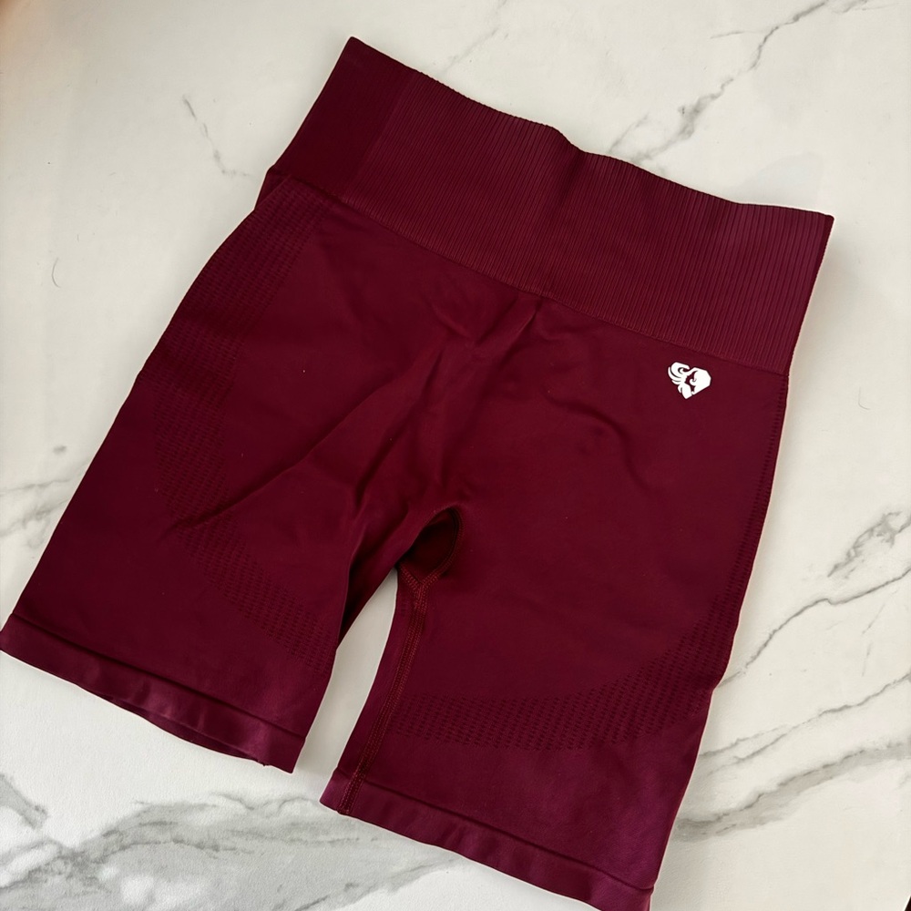 Women's Burgundy Athletic Shorts